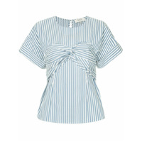 Sea Riviera striped corset T-shirt - Branco