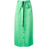 See by Chloé waist-tied midi skirt - Verde