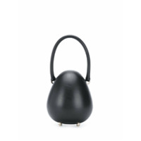 Simone Rocha Clutch Egg de couro - Preto