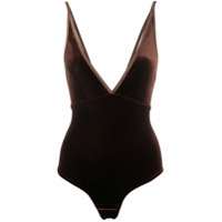 Simone Wild Body de veludo - Marrom