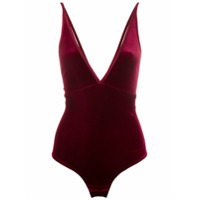 Simone Wild Body de veludo - Vermelho