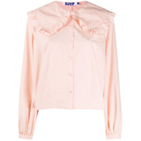 SJYP Blusa com gola franzida - Rosa