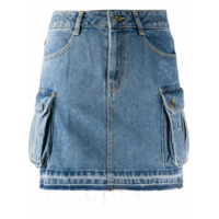 SJYP cargo-pocket denim skirt - Azul