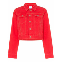 SJYP cropped fitted denim jacket - Vermelho