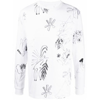 Soulland Camiseta George floral - Branco