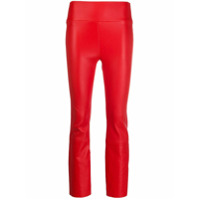 Sprwmn Calça cropped cintura alta - Vermelho