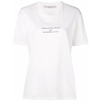 Stella McCartney Camiseta com slogan - Branco