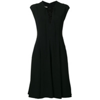 Stella McCartney Vestido evasê de seda - Preto