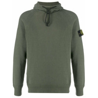 Stone Island drawcord-hood sweater - Verde
