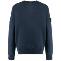 Stone Island Moletom com patch de logo - Azul