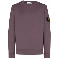 Stone Island Moletom com patch de logo - Roxo