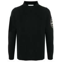 Stone Island Suéter com bordado - Preto
