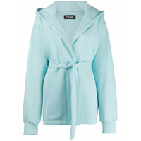 Styland Jaqueta de capuz com cinto - Azul