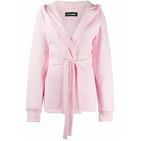 Styland Jaqueta de capuz com cinto - Rosa