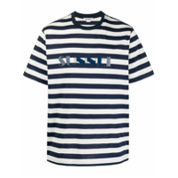 Sunnei Camiseta com logo e listras - Azul