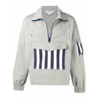 Sunnei striped detail sweatshirt - Cinza
