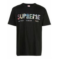 Supreme Camiseta com cristais - Preto