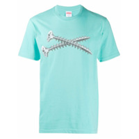 Supreme Camiseta com estampa - Azul