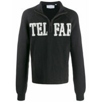 Telfar zip-up logo sweatshirt - Preto