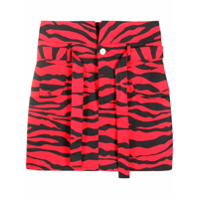 The Attico zebra print skirt - Vermelho