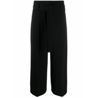Theory cropped wide-leg trousers - Preto