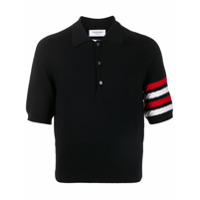 Thom Browne Camisa polo de lã e tricô - Azul