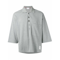 Thom Browne Camisa polo oversized - Cinza
