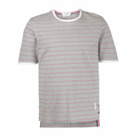 Thom Browne Camiseta listrada - Cinza