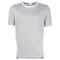 Thom Browne Camiseta slim Ringer - Cinza