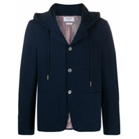 Thom Browne hooded seersucker blazer - Azul