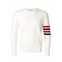 Thom Browne Suéter de tricô slim - Branco