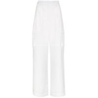 Tibi Calça pantalona plissada - Branco