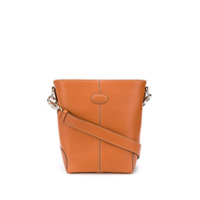 Tod's Bolsa bucket com logo - Marrom