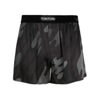 Tom Ford camoflauge silk boxers - Marrom