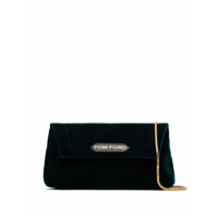 Tom Ford Clutch com placa de logo - Azul