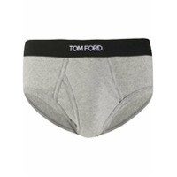 Tom Ford logo-waistband briefs - Cinza