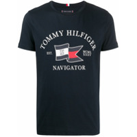 Tommy Hilfiger logo print T-shirt - Azul