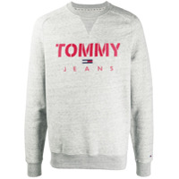 Tommy Jeans Suéter com logo bordado - Cinza