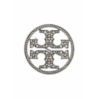 Tory Burch Broche com logo - Prateado