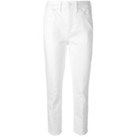Tory Burch Calça jeans reta cropped - Branco
