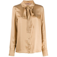 Twin-Set Camisa com laço na gola - Neutro