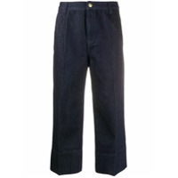Twin-Set cropped denim trousers - Azul