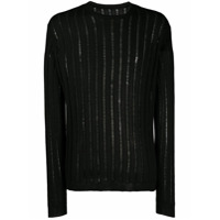 Uma Wang Suéter translúcido de tricô - Preto