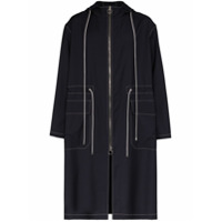 UNIFORME hooded wool parka coat - Azul