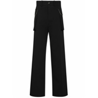 UNIFORME wide-leg cargo trousers - Preto
