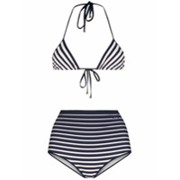 Valentino striped bikini set - Azul