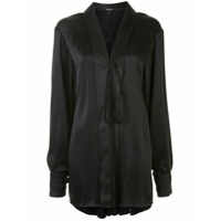 Vera Wang Blusa oversized de seda - Preto
