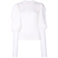 Vera Wang Suéter com recorte - Branco