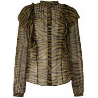 Veronica Beard tiger print blouse - Verde