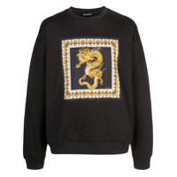 Versace Blusa de moletom com estampa - Preto